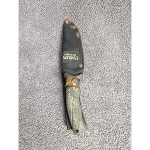 Camillus Titanium Fixed Blade Knife with Sheath Gray Black